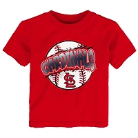 Toddler Outerstuff  Red St. Louis Cardinals Split Ball T-Shirt