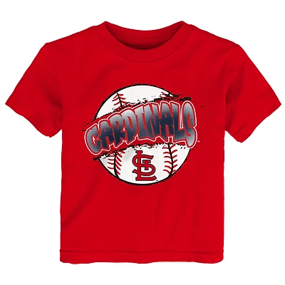 Toddler Outerstuff  Red St. Louis Cardinals Split Ball T-Shirt