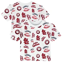 T-shirt blanc Outerstuff pour tout-petit, motif Cardinals de Saint-Louis.