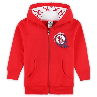 Toddler Soft as a Grape Red St. Louis Cardinals Baseball Full-Zip Hoodie Jacket