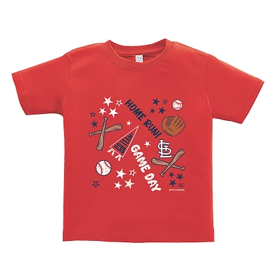 Toddler Soft as a Grape  Red St. Louis Cardinals Home Run T-Shirt