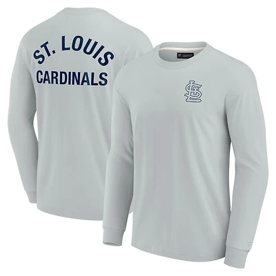 Unisex Fanatics Gray St. Louis Cardinals Elements Super Soft Long Sleeve T-Shirt