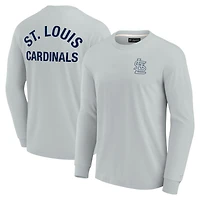 T-shirt unisexe Fanatics gris St. Louis Cardinals Elements super doux à manches longues