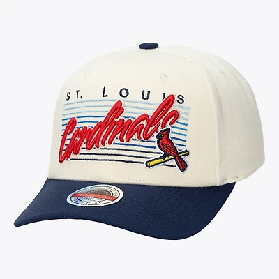 Unisex Mitchell & Ness Cream St. Louis Cardinals Retro Lines Stretch Snapback Hat