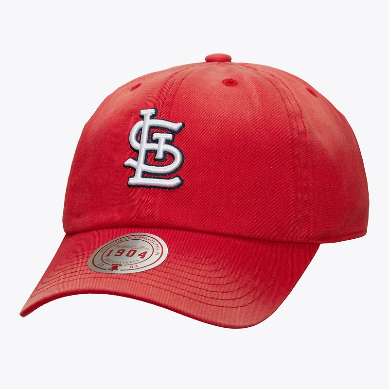 Casquette unisexe Mitchell & Ness rouge St. Louis Cardinals 1904 Soft Wash ajustable
