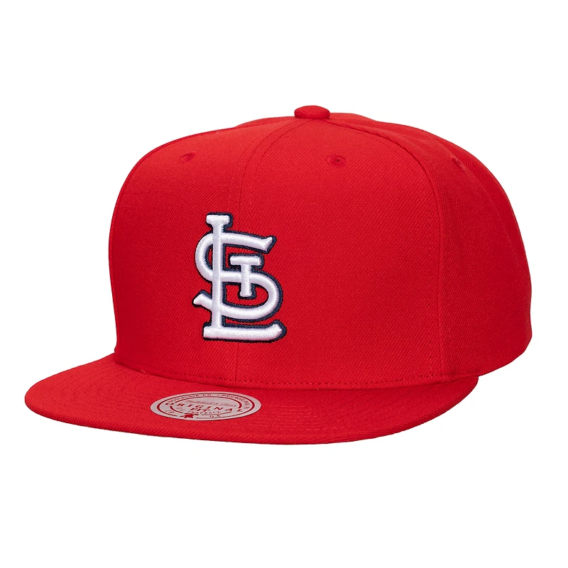 Casquette unisexe Mitchell & Ness rouge à logo latéral des Cardinals de Saint-Louis