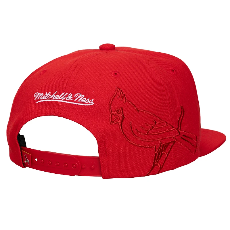 Unisex Mitchell & Ness  Red St. Louis Cardinals Side Logo Snapback Hat
