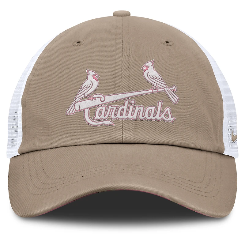 Unisex Nike Khaki/White St. Louis Cardinals Mother's Day Club Trucker Adjustable Hat