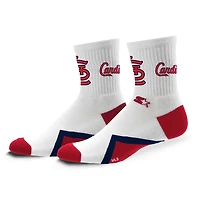 Chaussettes mi-mollet unisexes blanches Starter Striker des Cardinals de St. Louis