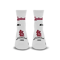 Chaussettes unisexe Starter blanches St. Louis Cardinals Established Stencil