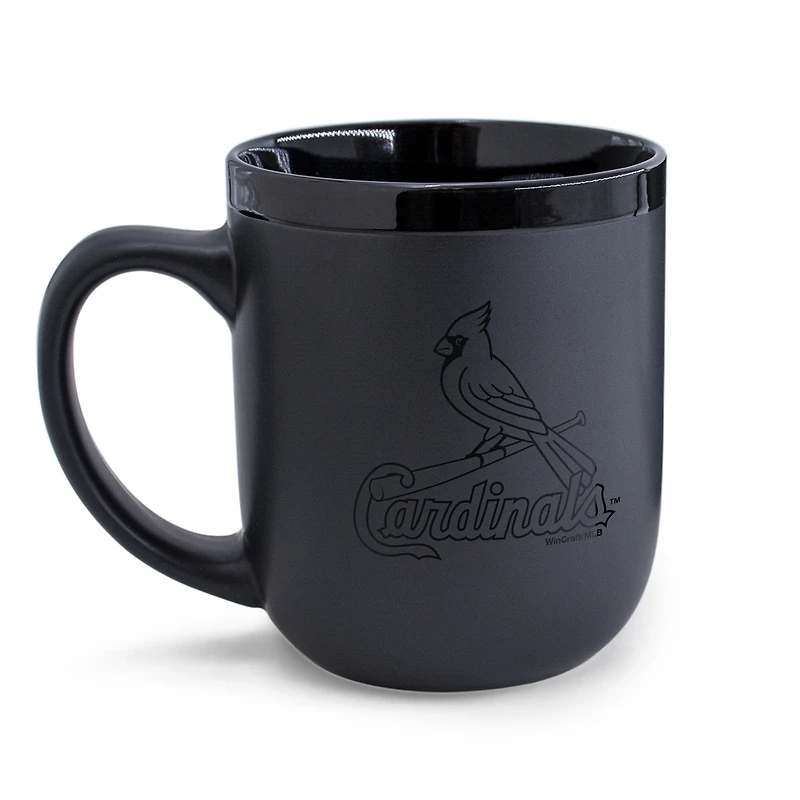 Tasse WinCraft en céramique noire ton sur ton de 480 ml des Cardinals de Saint-Louis