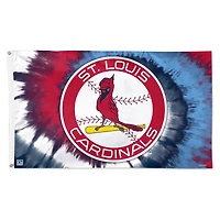 Drapeau de luxe à teinture tie-dye WinCraft St. Louis Cardinals 91 x 152 cm (3 x 5 pi) à une face