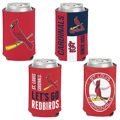 WinCraft St. Louis Cardinals, paquet de 4, 12 oz. Ensemble refroidisseur de canettes