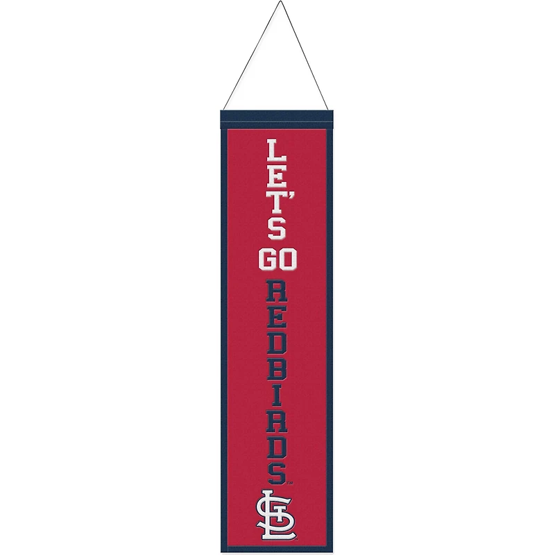WinCraft St. Louis Cardinals Bannière en laine avec slogan 8" x 32"