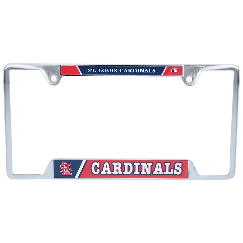 Cadre de plaque d'immatriculation en métal chromé WinCraft St. Louis Cardinals