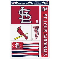 Feuille de décalcomanies multi-usages WinCraft St. Louis Cardinals Primary 11'' x 17''
