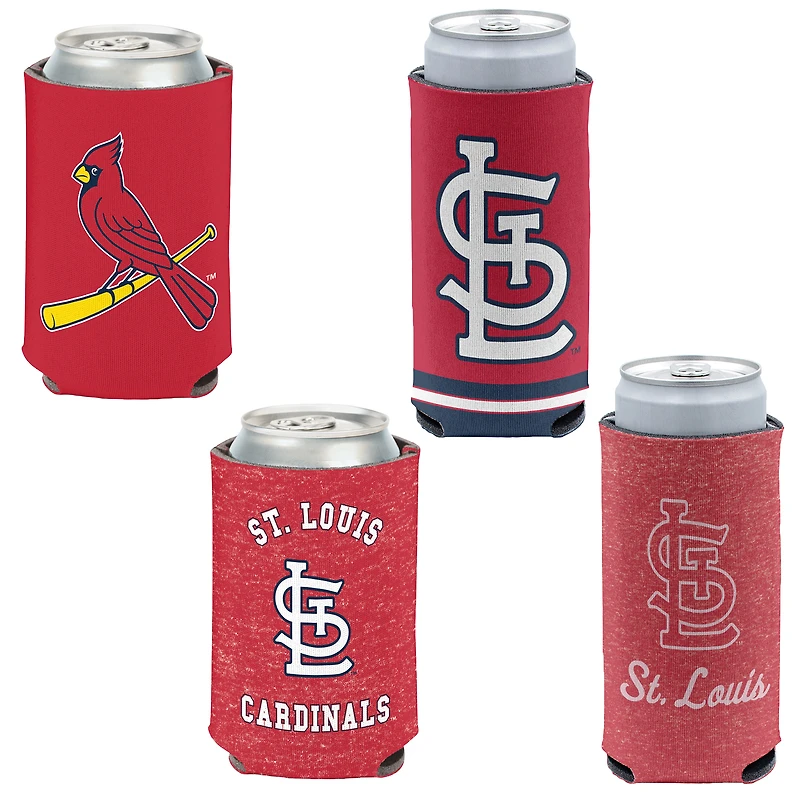WinCraft St. Louis Cardinals Slim & 12oz. Ensemble de 4 refroidisseurs de canettes
