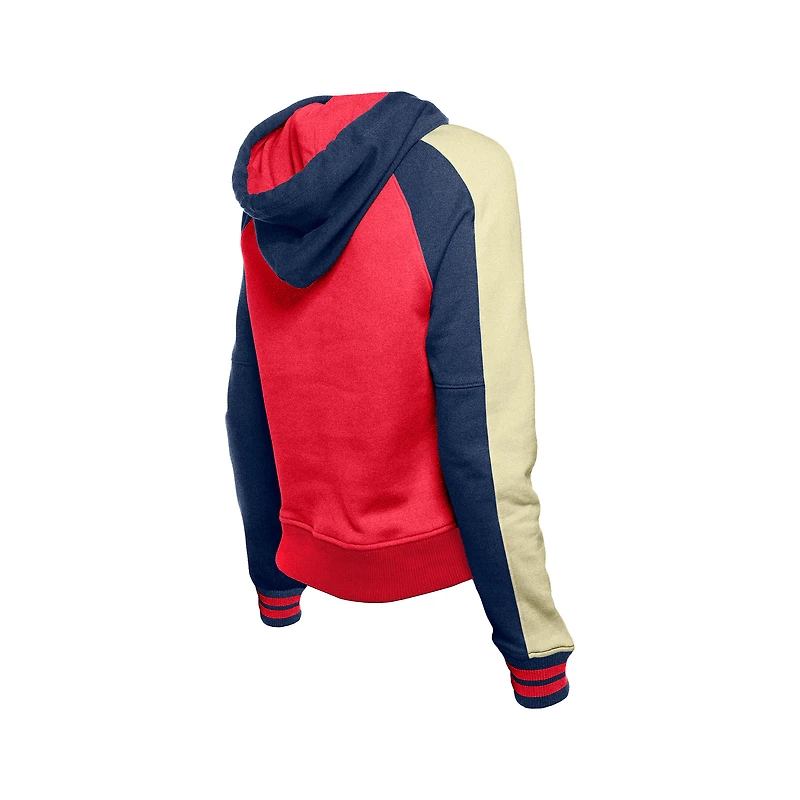 Sweat à capuche court manches raglan rouge St. Louis Cardinals Cooperstown Collection pour femme de New Era