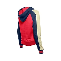 Sweat à capuche court manches raglan rouge St. Louis Cardinals Cooperstown Collection pour femme de New Era