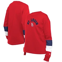 Women's New Era  Red St. Louis Cardinals Game Day Color Pullover Sweatshirt