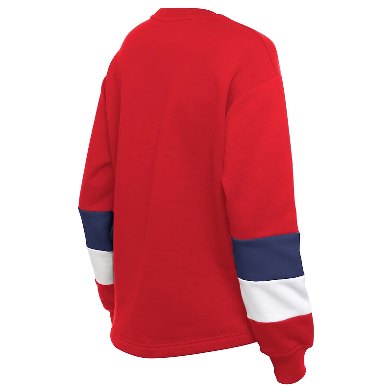 Women's New Era  Red St. Louis Cardinals Game Day Color Pullover Sweatshirt