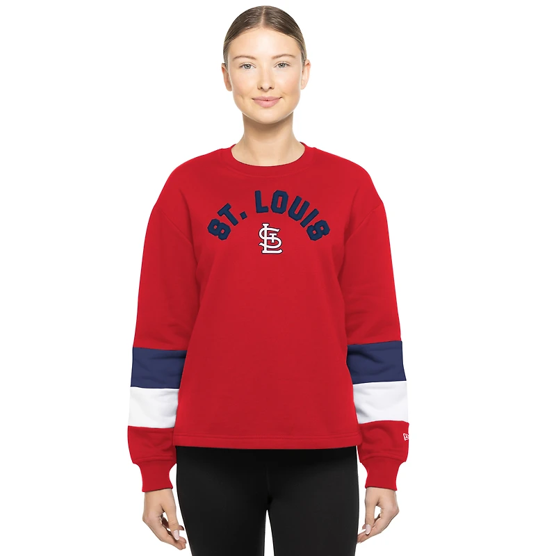 Sweat-shirt à enfiler rouge Game Day Color des St. Louis Cardinals de New Era pour femme