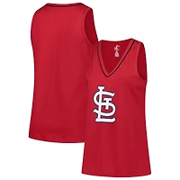 Débardeur à col en V Stellar Win rouge grande taille pour femme des Cardinals de St. Louis
