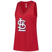 Débardeur à col en V Stellar Win rouge grande taille pour femme des Cardinals de St. Louis
