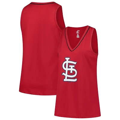 Women's Profile  Red St. Louis Cardinals Plus Sized Stellar Win V-Neck Tank Top