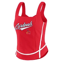 Débardeur à col carré rouge des Cardinals de St. Louis pour femmes WEAR by Erin Andrews