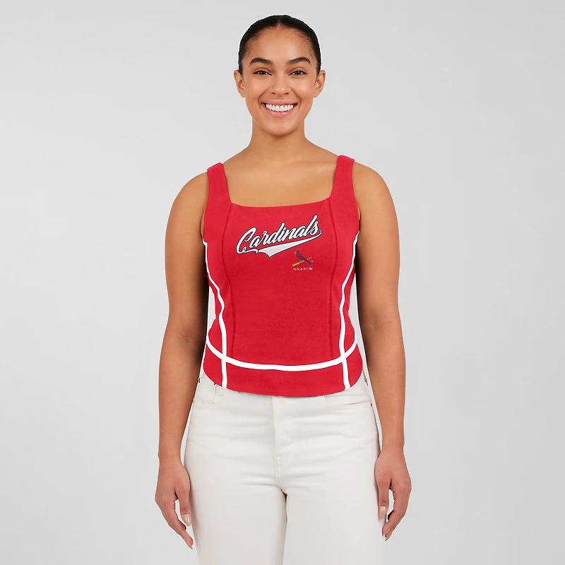 Women's WEAR by Erin Andrews  Red St. Louis Cardinals Square Neck Tank Top