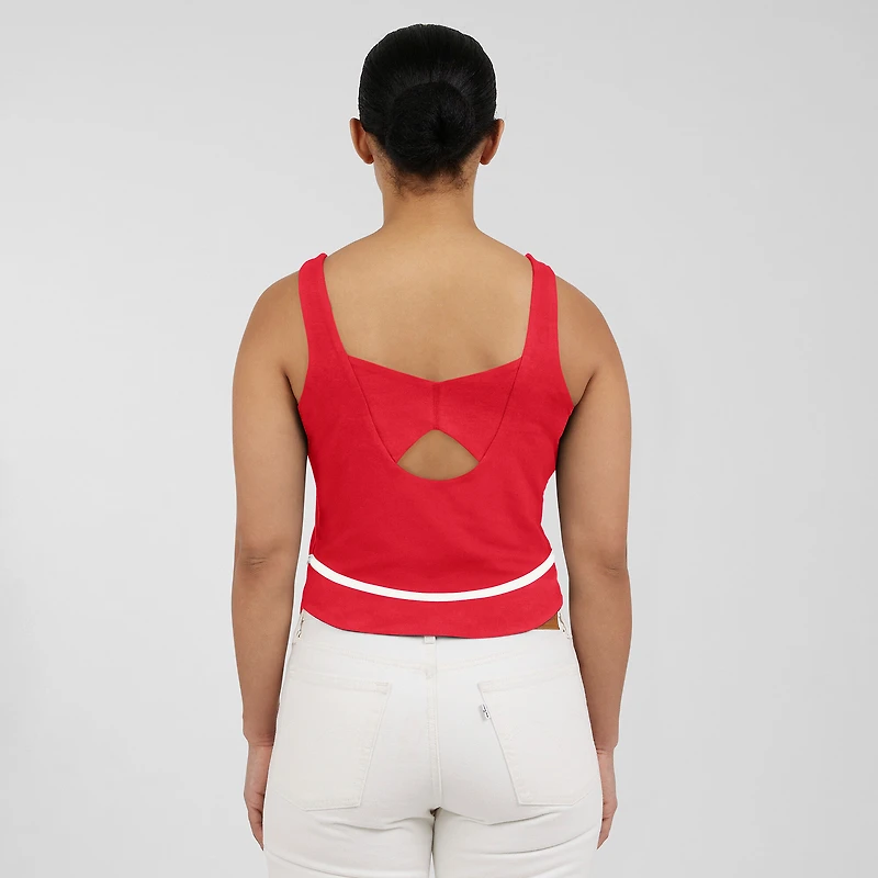 Débardeur à col carré rouge des Cardinals de St. Louis pour femmes WEAR by Erin Andrews