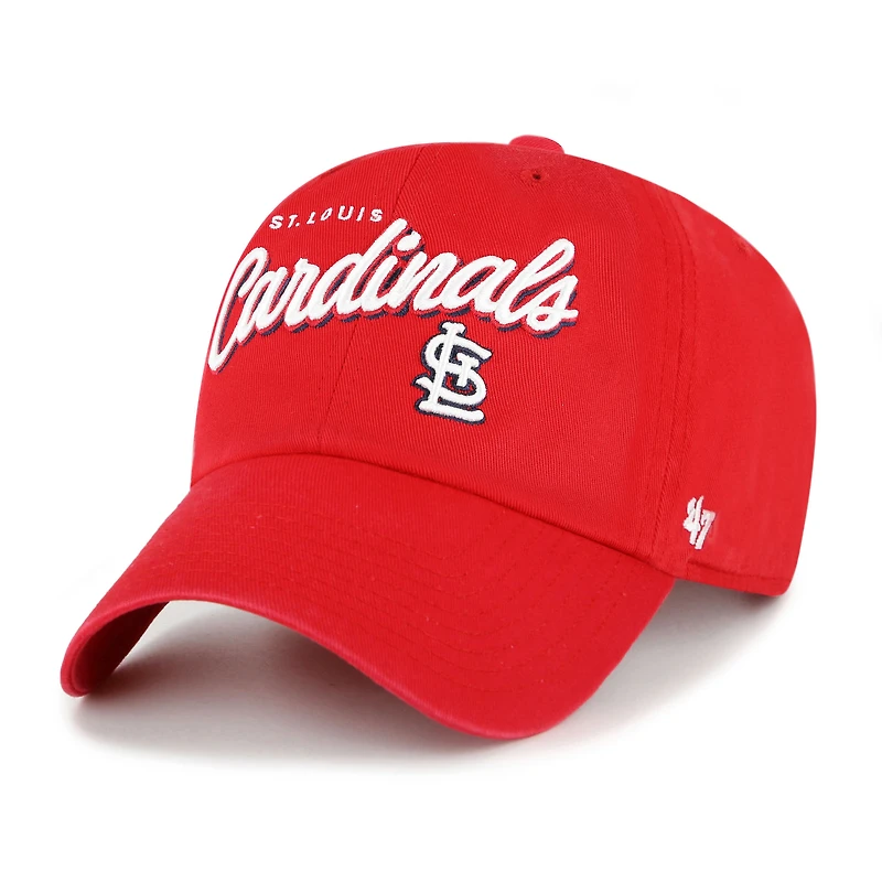 Casquette ajustable Ariana Clean Up rouge '47 pour femme des Cardinals de Saint-Louis