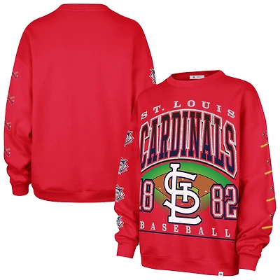 Sweat-shirt oversize tendance St. Louis Cardinals rouge « 47 » pour femme