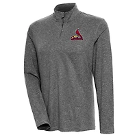 Pull-over à glissière quart de tour Confront Antigua Heather Black pour femme des Cardinals St. Louis