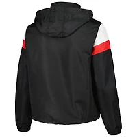 Women's Black St. Louis Cardinals Plus Anorak Quarter-Zip Hoodie Jacket