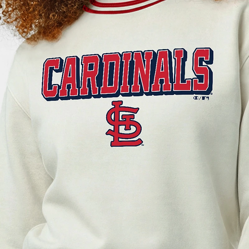 Women's Champion  Cream St. Louis Cardinals Reverse Weave Sweatshirt