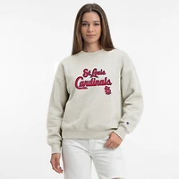 Sweat-shirt Champion Oatmeal pour femmes, modèle All-Star des Cardinals de Saint-Louis