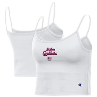 Women's Champion White St. Louis Cardinals America Scoop Tank Top