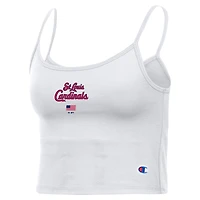 Women's Champion White St. Louis Cardinals America Scoop Tank Top