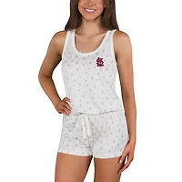 Combishort en tricot Concepts Sport crème St. Louis Cardinals Gardner Hacci pour femmes