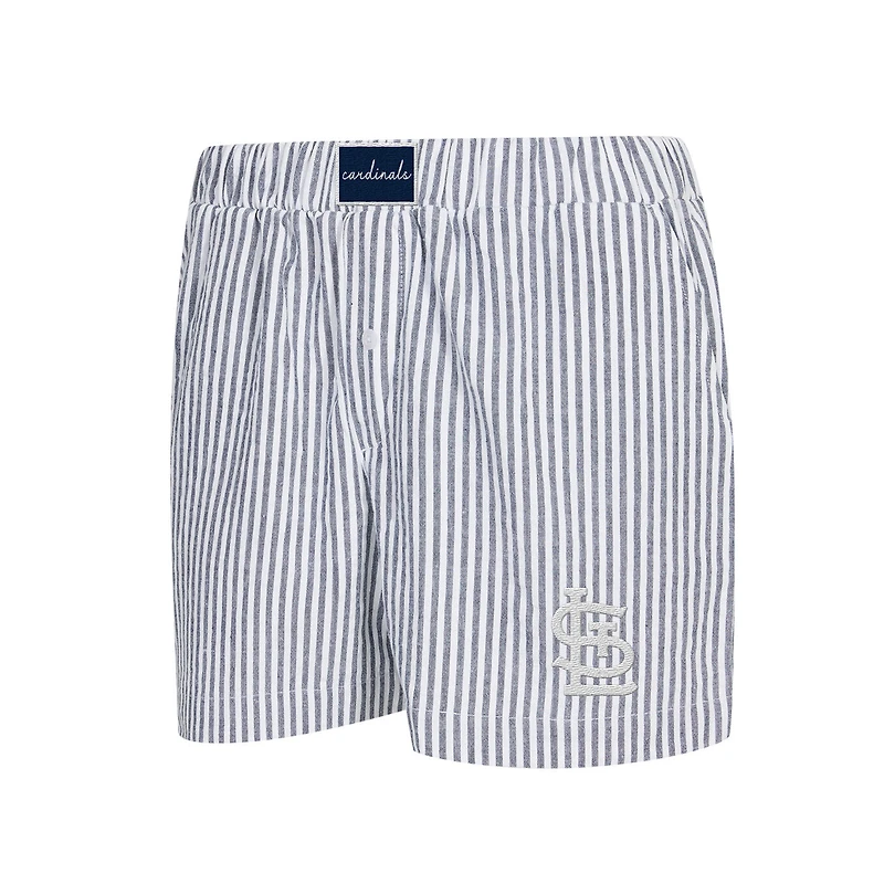 Ensemble t-shirt court et short Concepts Sport bleu marine/blanc St. Louis Cardinals Copeland pour femme