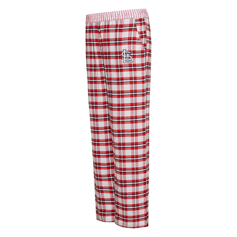 Pantalon de nuit en flanelle Concepts Sport rouge/marine St. Louis Cardinals Sienna pour femmes