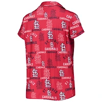 Ensemble de nuit pour femme Concepts Sport Red St. Louis Cardinals Flagship Allover Print Top & Shorts
