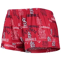 Ensemble de nuit pour femme Concepts Sport Red St. Louis Cardinals Flagship Allover Print Top & Shorts
