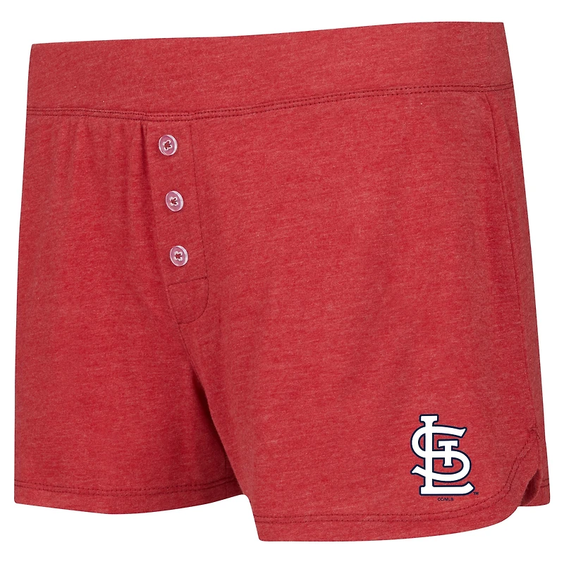 Ensemble t-shirt et short à manches longues en tricot Concepts Sport Red St. Louis Cardinals pour femmes