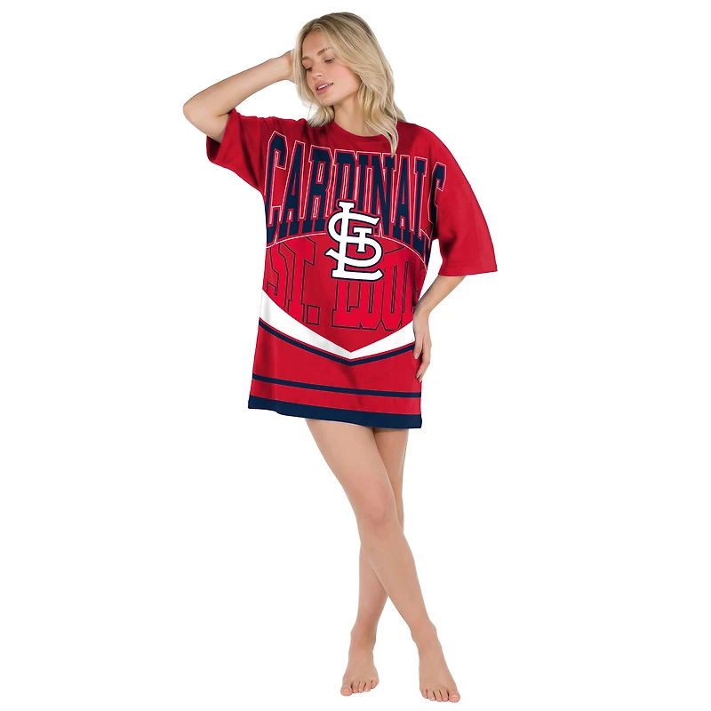 Robe de nuit en maille mosaïque rouge Concepts Sport pour femme, motif Cardinals Saint-Louis