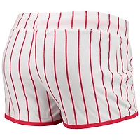Concepts Sport - Short de nuit Vigor Pinstripe blanc St. Louis Cardinals pour femme