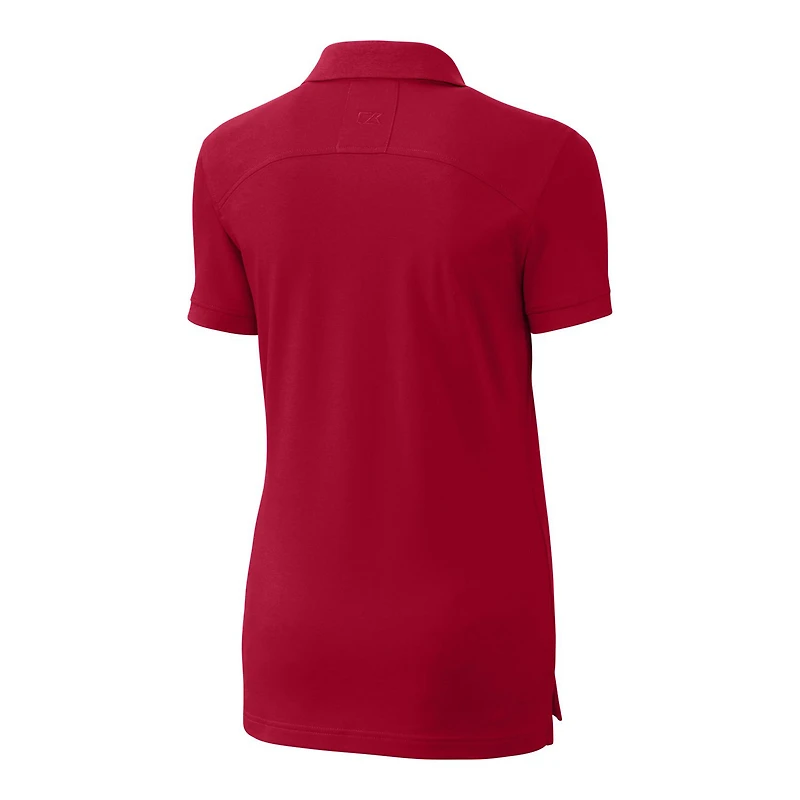 Women's Cutter & Buck Cardinal St. Louis Cardinals Americana Logo Advantage DryTec Tri-Blend Pique Polo