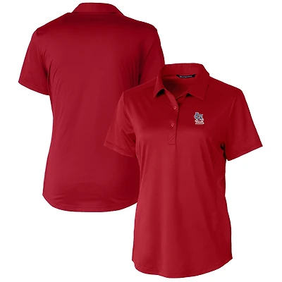 Women's Cutter & Buck Cardinal St. Louis Cardinals Americana Logo Prospect DryTec Textured Stretch Polo